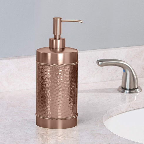 nu steel HSC6H Nu steel Hudson Copper Stainless Steel Refillable Liquid Soap Dispenser Pump Bottle for Bathroom Vanity Countertop, Kitchen Sink - ...