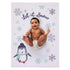 NOJO Penguin White, Aqua, and Gray Let it Snow Christmas Photo Op Super Soft Baby Blanket...