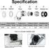 LeMotech M12 Cable Gland, 90 Degree Adjustable 4-8mm Strain Relief, Cord Connectors Nylon Joints with Gaskets, 2 Pcs, Black...