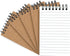 5 Pack Small Spiral Notebooks,3x5 Mini Pocket Notepad,Kraft Brown Memo Pad,75 Sheets/150 Pages little Note Pads for Home Work School Office Lined ...