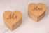 Strova Heart Shaped Wooden Ring Box for Wedding Rings – Set of 2 with Engraved Mr. & Mrs. Lettering – Ring Bearer Box for Display or Personal Orga...