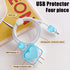 Cute Waves DIY Cable Protector for iPhone Charger,Kawaii 3D Love Heart Design,Data Cable USB Charger Data Line Phone Wire Saver Protector for iPho...
