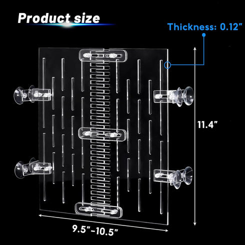 Fish Tank Divider 10 Gallon, Adjustable Aquarium Divider Kit with Suction Cups, Fish Tank Divider Clips for 10 Gallon Tank, Fish Tank Isolation Bo...