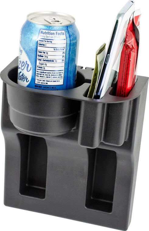 Custom Accessories 91129 Black Mobile Device Organizer with Cup Holder...