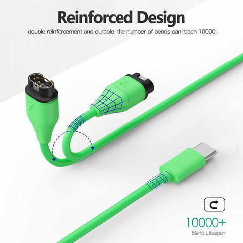 AWINNER Compatible with Garmin Watch Charger Cable (USB C - 2 Pack)......