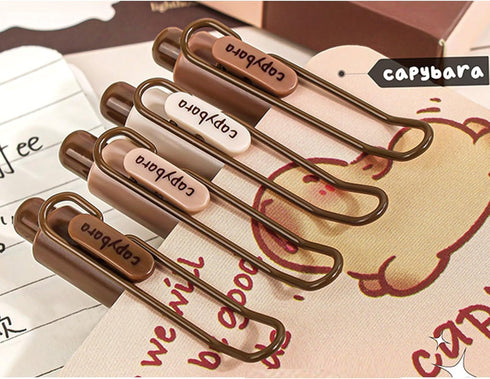 4 Pcs Gel Ink Pens Retractable Pens Cute Coffee Capybara Pen 0.5mm Black Ink Pen Writing Pens Office School Supplies for Girls Boys Women Men (Cof...