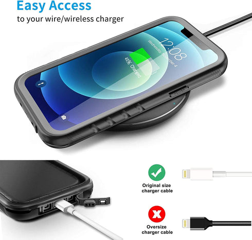 SPORTLINK for iPhone 12 Pro Max Waterproof Case - Full Body Shockproof Dustproof Phone Screen Protector Rugged Cases for iPhone 12 Pro Max 6.7 Inc...