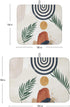 Kitchen Drying Mat for Counter Medieval Boho Tropical Leaf Absorbent Dish Mats Foldable Microfiber Drainer Pad Khaki Orange Mid Century Geometric ...