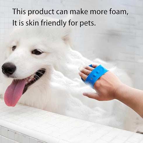 JASLAH 3 PCS Set, Pet Massage Brush Dog Bath Brush for Long/Short Hair Pet Shampoo Brush Soft Silicone Comb for Pets Grooming Bathing Tool Dog Hai...