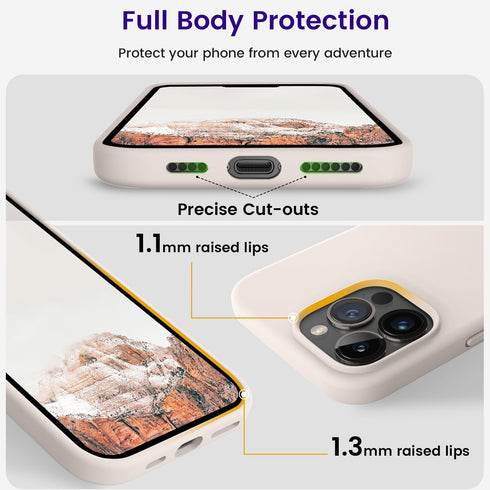 OTOFLY Designed for iPhone 15 Pro Case, Silicone Shockproof Slim Thin Phone Case for iPhone 15 Pro(6.1 inch), (Stone)......