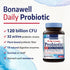 Bonawell Probiotics 120 Billion CFU 32 Strains with Prebiotics, Digestive Enzymes for Gut Health, 3-in-1 Daily Probiotic, Shelf-Stable, Delayed-Re...