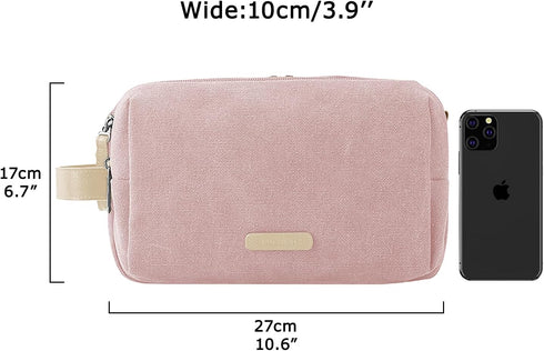 BAGSMART Toiletry Bag for Women, Cosmetic Makeup Bag Organizer, Travel Bag for Toiletries, Dopp Kit Water-resistant Shaving Bag for Accessories, P...