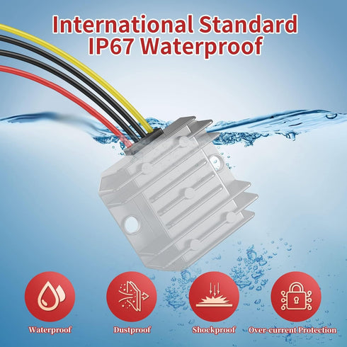 DC 12V/24V/36V to 5V (Accept DC 8-40V Inputs) Truck Car Step Down Power Adapter Converter Reducer Regulator for Auto Electronics Vehicle Boat Sola...