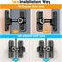 Sliding Barn Door Lock Hardware, 90 Degree Locks for Barn Doors, Flip Gate Latches for Barn, Garden, Bathroom, Outdoor, Garage, Window (Luminous B...