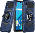 for Cricket Debut S2 Case, Att Calypso 4 Case with Tempered Glass Screen Protector,Ring Kickstand,Military Grade Heavy Duty Shockproof Protective ...