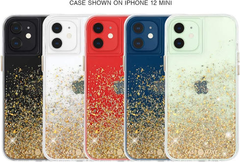 Case-Mate - Twinkle Ombre - Case for iPhone 12 Mini (5G) - 10 ft Drop Protection - 5.4 Inch - Gold...