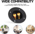 2 Pcs Speaker Sub Box Terminals Cup for Subwoofer Box Black 3 Inch Round 2-Way Spring Loaded Jacks Wire Connector Binding Post Cup Connector Subwo...