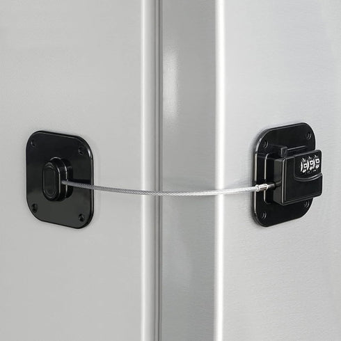 Refrigerator Lock, Heavy Duty Fridge Lock, Combination Lock for Refrigerator Cabinets, Drawers, Safety Lock, Easy Install No Keys Needed (Black-1P...