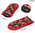 uxcell 2Pcs Pan Handle Sleeve, Pot Handle Covers Heat Resistant Iron Skillet Handle Covers for Kitchen Baking Cooking Supplies, Black Red 3.1 in x...