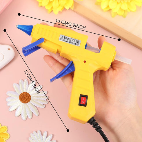 3 Pieces Glue Gun with 15 Glue Sticks, Hot Glue Sticks Mini Hot Glue Gun Kit Fast Preheating Craft Glue Guns for DIY Arts Home School Holiday Deco...