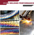 TIG Welding Tungsten Electrodes 5-Pack 2% Lanthanated 1/16" & 5-Pack 2% Ceriated 1/16" (5pcs WL20 Blue, 5pcs WC20 Gray)...