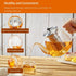 42oz/1250ml Glass Tea Kettle?Glass Teapot with Removable Stainless Steel Infuser, for Blooming and Loose Leaf Tea, Stovetop & Microwave Safe Tea P...