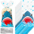100 Pieces Shark Party Bags, 12.5 x 27.5 cm/ 4.9 x 10.8 Inch Shark Plastic Candy Bags Sea Birthday Goodie Favor with 100 Silver Twist Ties for Sum...