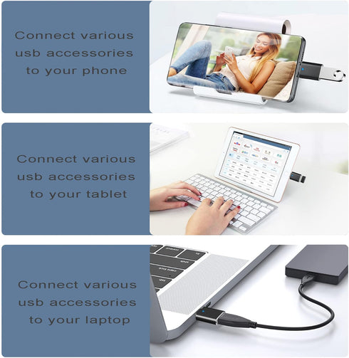 USB C to USB Adapter 3.1 Gen 2, 10Gbps USB to USB C Adapter, USB-C Male to USB 3.0 A Female USB 3.2 Type C OTG Converter for MacBook pro Laptop PC...