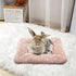 MANSHU Small Animal Plush Bed, Bunny Bed, for Bunny, Squirrel, Hedgehog, Pink and Gray 2Pcs....