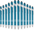 12 Pieces Ballpoint Pen with Stylus Tip, 1.0 mm Black Ink Metal Pen Stylus Pen for Touch Screens, 2 in 1 Stylus Ballpoint Pen (Blue-Green)...