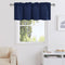 DWCN Valance Curtains for Living Room, Navy Window Valance Solid Short Topper, Short Curtains Valance for Small Window, Farmhouse Valance -1 Panel...
