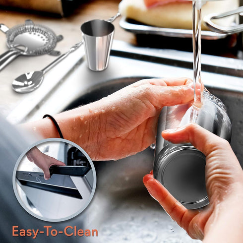 NutriChef Mixology Bartender Cocktail Shaker Set - Includes 15 & 30 oz Stainless Steel Shakers, 6 Bottle Pourers & More - Essential Martini Making...