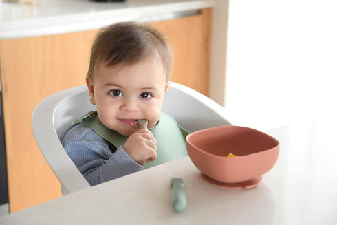 BEABA Set of 2 Silicone Pre-Spoons, For Babies 4-8 Months, Ultra-Soft Silicone Spoons to Help with Self Feeding, Designed with Specialist, Baby Ut...