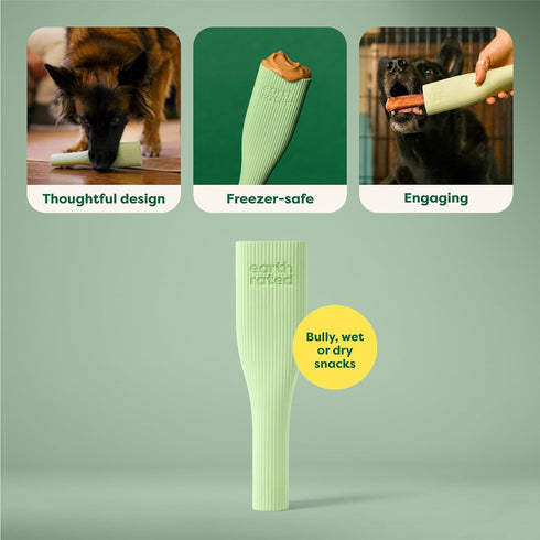 Earth Rated Dog Toy, Enrichment Toy for Adult and Puppy Dogs, Dishwasher and Freezer-Safe, Natural Rubber, Large, Green...