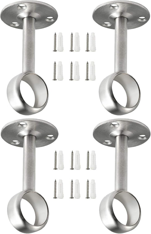 Creatyi Heavy Duty Closet Rod Brackets Closet Shower Curtain Rod Bracket Ceiling-Mount Brackets Closet Rod Holders Closet Pole Sockets Closet Rod ...