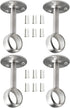 Creatyi Heavy Duty Closet Rod Brackets Closet Shower Curtain Rod Bracket Ceiling-Mount Brackets Closet Rod Holders Closet Pole Sockets Closet Rod ...