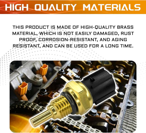 Oil Temperature Sensor 48160-PGJ-003, 1434050 Engine Coolant Temperature Sensor with O-Ring VTM 4 Compatible with Honda Pilot 2003-2015 for Honda ...