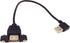 USB Extension Cable, Qaoquda 1ft 90 Degree Right Angle USB 2.0 Type A Male to Type A Female Panel-Mount with Screws Cable(USB M/F)...