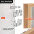 Flush Mount Bracket, Headboard Wall Mounting Brackets-56 x 30mm Interlocking Hanging Bracket, Mounting Hardware for Picture Hanging and Sectional ...