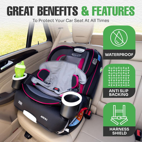 lebogner Child Car Seat Saver Waterproof Liner 100% Leak Free Pad for Baby Stroller, Piddle Pad for Potty Training Toddlers, Car Seat Liner with A...