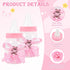 MACTING 2 Dozens 3.5 Inch Feeding Bottle Candy Box with 5 Pcs Artificial Flower Rose for Baby Shower Favor Gift Decoration (Pink)...
