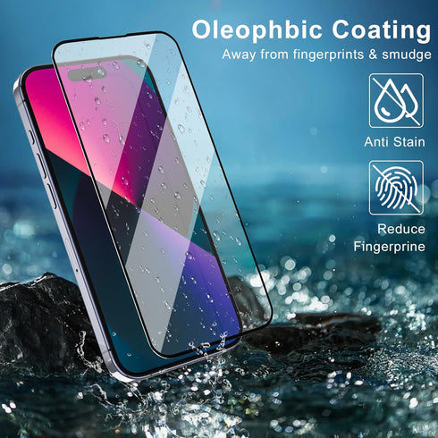 Compatible with iPhone 15 Pro Max Screen Protector,?2PACK? 9H Tempered Glass Film Case Friendly?HD Clear and Pravicy Screen Protector for 15 pro m...