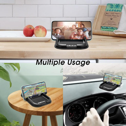 Anti Slip Pad Phone Holder for Car, Reusable Anti Slip Dashboard Pad with Heat Resistant and Damage Free Sticky Silicone Pads for Sunglasses, Keys...