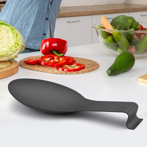 LIANYU Black Spoon Rest for Kitchen Counter Stove Top, Stainless Steel Spatula Ladle Spoon Utensil Holder, Dishwasher Safe...