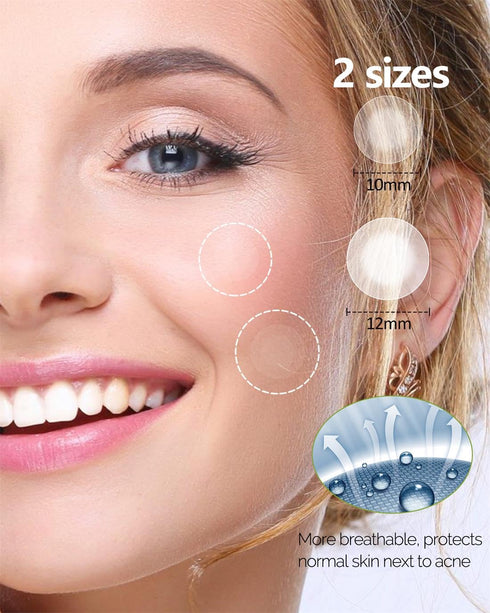 Pimple Patches for Face 66 Counts, 2 Sizes Thinner Edge Hydrocolloid Acne Patches for Face, Invisible Zit Patches for Face, Facial Skin Care Produ...