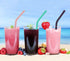 Senneny Set of 12 Silicone Drinking Straws for 30oz and 20oz - Reusable Silicone Straws BPA Free Extra Long with Cleaning Brushes- 6 Straight + 6 ...