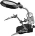 Helping Hands Magnifying Glass Soldering Station, LED Lighted 3.5X 12X Magnifier with Auxiliary Clips Alligator Clamp for Miniatures Projects,Mode...