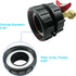 IBC Tote Fittings Fine Thread, 275-330 Gallon IBC Tote Tank Adapter 2" Threads Brass Hose Faucet Valve Tool with Ball Valve Fits for Garden Hose C...