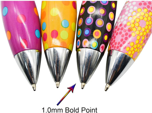 24PCS Mini Bowling Ball Pens Big Fat Pens For Tremor Parkinson Arthritis Hands Short Heavy Pen Ballpoint Pen For Parkinson School Office Party Act...