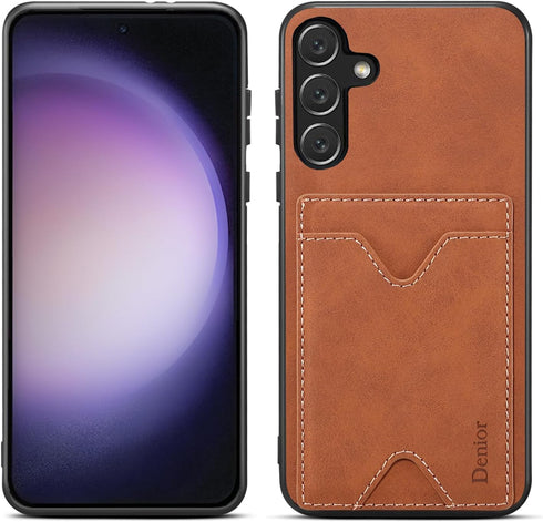 Designed for Samsung Galaxy S23 FE Case,Drop Protection Slim PU Leather Wallet Case with Card Holder Kickstand Shockproof Protective Phone Cover f...